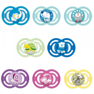 MAM Sucette Perfect - à partir de 6 mois - Silicone - Lot de 2 - Boîte stérilisation - coloris aléatoire