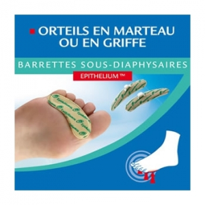 Barrettes sous-diaphysaires pour orteils en marteau ou en griffe modèle Homme - 1 paire