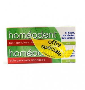 Homéodent Dentifrice Soin Gencives Sensibles Anis Duo 75ml