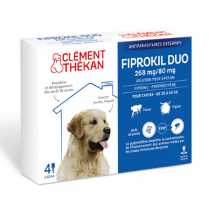 CLEMENT THEKAN ANTIPARASITAIRES CHIENS 20 A 40KG x4