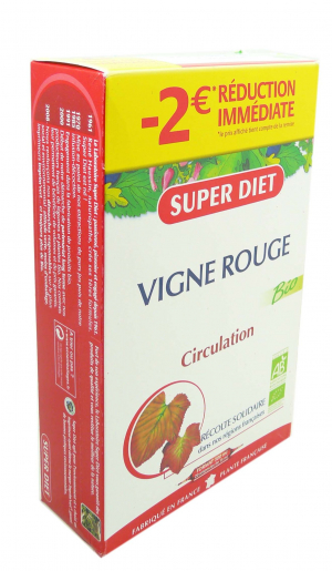 Complément alimentaire Vigne rouge confort circulatoire - 20 ampoules de 15 ml