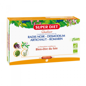 Super Diet Quatuor Bien-Être du Foie Bio - 20 Ampoules de 15Ml