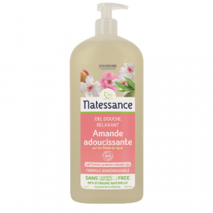 Gel douche amande, parfum pêche de vigne, sans sulfates - 1 L