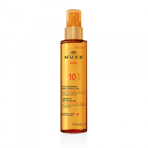 Huile bronzante visage et corps faible protection SPF10 - 150 ml