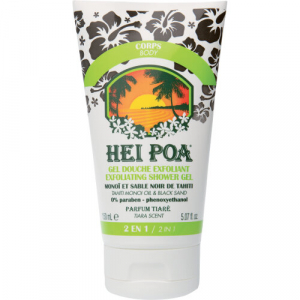 Gel douche exfoliant monoï et sable noir de Tahiti 150 ml