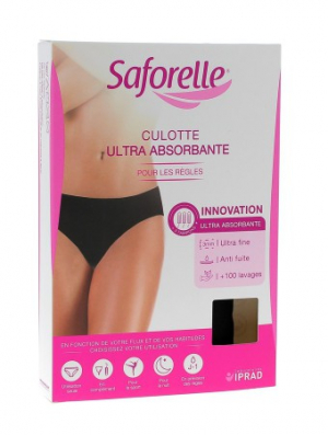Culotte ultra absorbante noire - Taille XL