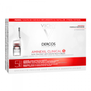 Dercos Aminexil Clinical 5 pour femmes - 21 unidoses de 6 ml