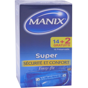 MANIX SUPER SECURITE CONFORT 14+2 PRESERVATIFS