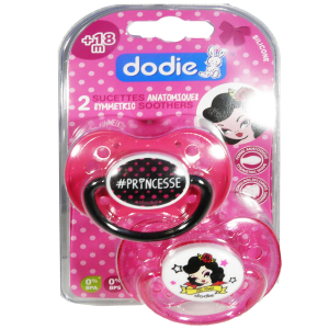 dodie 2 sucettes anatomiques + 18 mois