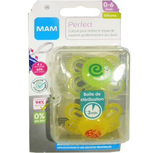 MAM 2 SUCETTES PERFECT 0-6 MOIS
