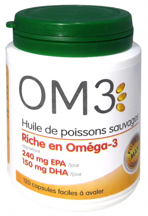 OM 3 HUILE DE POISSONS SAUVAGES 120 CAPSULES