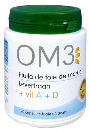 OM3 HUILE FOIE DE MORUE+ VIT A ET D 120 CAPSULES