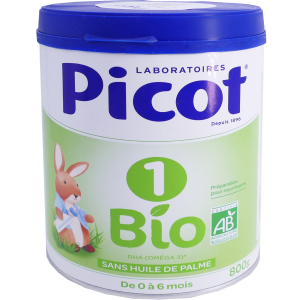 PICOT 1 BIO SANS HUILE DE PALME 800G 0-6 MOIS