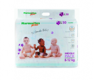 Marmailles Plus couches bébé taille L (8-12 kg) x 50