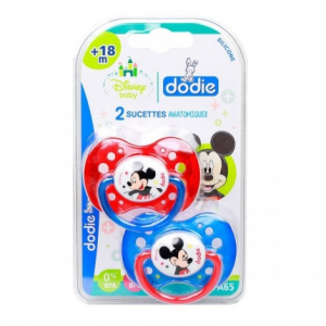 Dodie Disney Mickey 2 Sucettes Anatomiques Silicone 18 mois et +