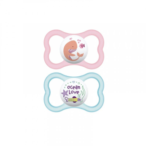 MAM 2 Sucettes Air Papillon + 18 Mois Silicone - Référence 52