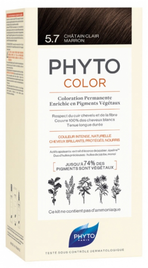 PhytoColor Coloration Permanente - Coloration : 5.7 Châtain Clair Marron