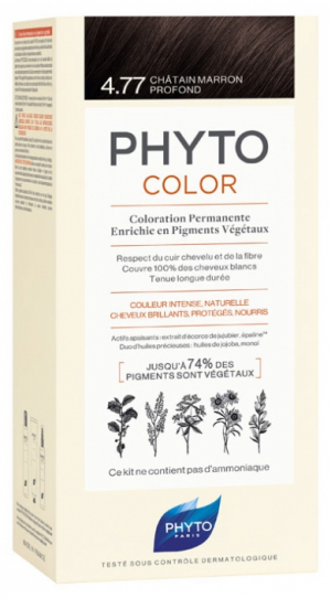 PhytoColor Coloration Permanente - Coloration : 4.77 Châtain Marron Profond