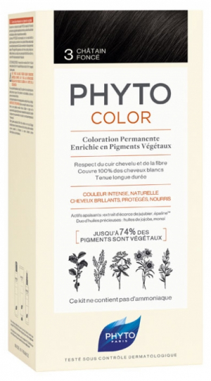 PhytoColor Coloration Permanente - Coloration : 3 Châtain Foncé