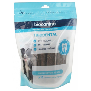 Triodental Chiens Moyens 10-30kg - 15 lamelles végétales