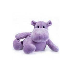 Peluche bouillotte micro-onde Hippo : graines de blé et fleur de lavande.