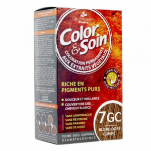 Color & Soin Coloration Permanente 7GC - Blond Doré Cuivré - 60ml