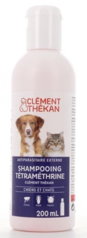 Clément Thékan Shampooing Antiparasitaire Tétraméthrine 200 ml