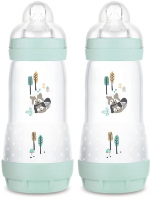 MAM 2 Biberons Easy Start Anti-Colique 320 Ml Débit 3 Nature Aqua