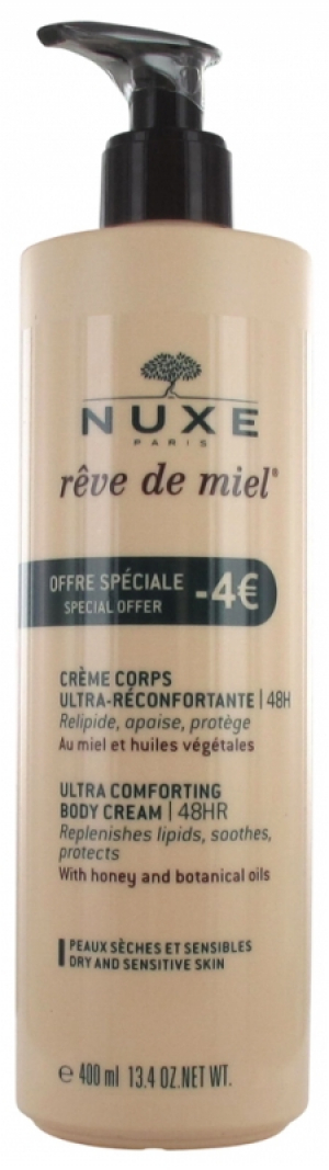 Nuxe Rêve de Miel Crème Corps Ultra-Réconfortante 48H 400 ml Offre Spéciale