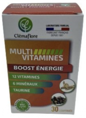 Clémaflore Multivitamines BOOST ENERGIE 30 comprimés