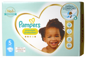 Pampers Premium Protection Mega Pack 76 Couches Taille 5 (11-16 kg)