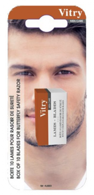Vitry Recharges 10 Lames De Rasoir Pour Rasoir De Surete Homme