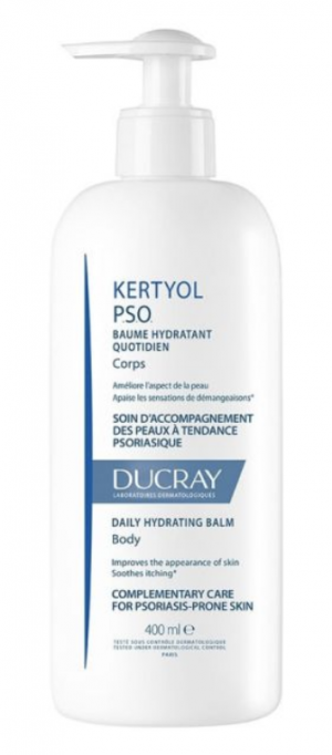Ducray Baume Hydratant Quotidien Corps 400 ml Kertyol P.S.O Peaux Psoriasiques