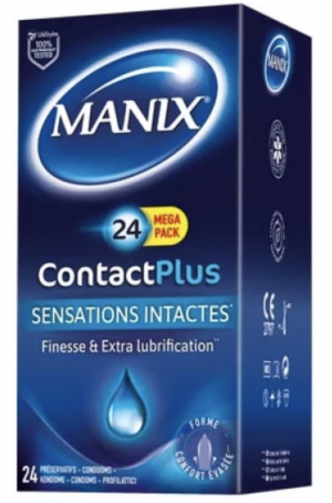 Manix Contact Plus 24 Préservatifs Lubrifiés