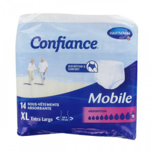Confiance Mobile 14 Sous Vêtements Absorbants Absorption 10 Taille XL