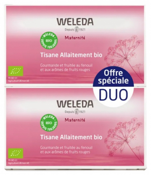 Weleda Maternité Tisane Allaitement Fruits Rouges Bio Lot de 2 x 20 Sachets