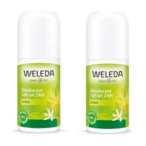 Weleda Déodorant au Citrus Roll-on 24H Lot de 2 x 50 ml