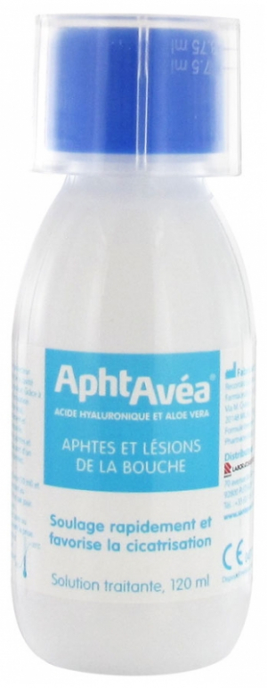 AphtAvéa Acide Hyaluronique Et Aloe Vera Solution Traitante 120 ml