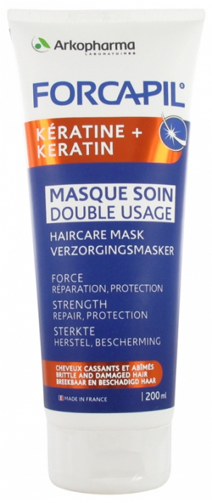 Arkopharma Forcapil Kératine + Masque Soin Double Usage 200 ml