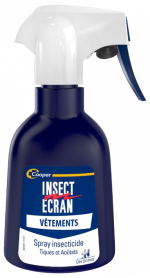 Insect Ecran Vêtements Spray Insecticide Tiques et Aoûtats 200 ml