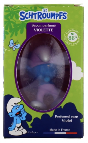 Le Comptoir du Bain Les Schtroumpfs Savon Parfumé 80 g - Parfum : Violette