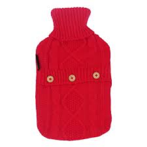 Calindoo Bouillotte à Eau Housse Tricot Rouge 2L