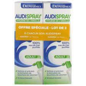 Audispray Adulte Hygiène de l'Oreille Lot de 2 x 50 ml
