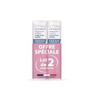 Ducray Ictyane - Stick Lèvres Hydratant - Lèvres Sèches et Abîmées 2 x 3g