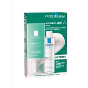 La Roche-Posay HYDRAPHASE HA COFFRET - Crème Hydratante Riche 50 ml + Eau Micellaire Peaux Sensibles 50 ml Offerte
