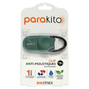 Parakito Clip Anti-Moustiques Rechargeable - Couleur : Kaki