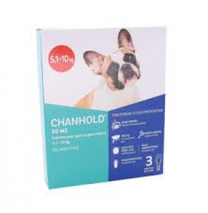 CLEMENT THEKAN Chanhold 60mg pour Chiens de 5,1 à 10kg Boîte de 3 pipettes