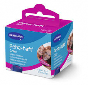 Hartmann PEHA-HAFT - Bande de Fixation Cohésive Bleue - 4cmx4m, 1 Unité