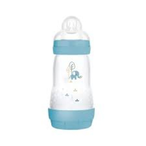 MAM Biberon Easy Start 260 ml 2 Mois et + Débit 2 - Couleur : Océan