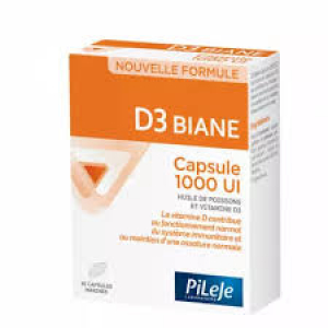 Pileje D3 Biane 1000UI - 30 capsules